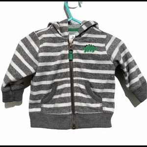 ☘️Carters striped hoodie with ears Size 3mo.